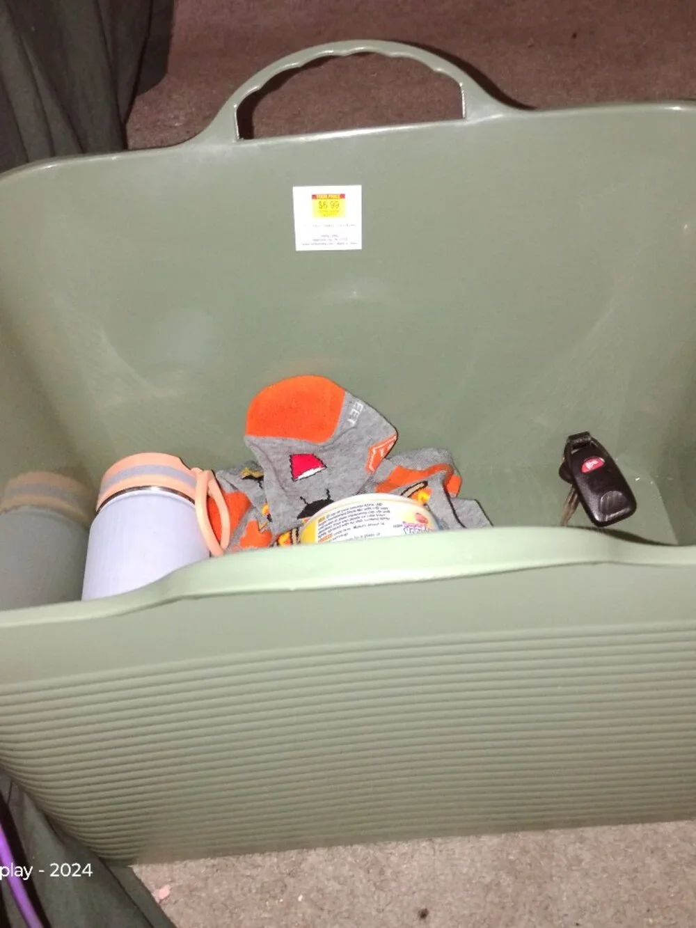 Hobby Lobby Green Plastic Storage Bin